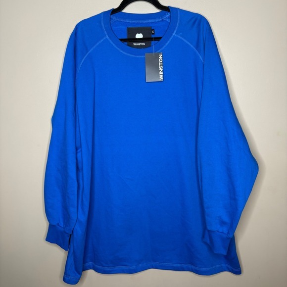 NWT$70 WINSTON Blue Long Sleeve Fleece Plush Pullover Sweater Sz 3XL‎ - Picture 2 of 6